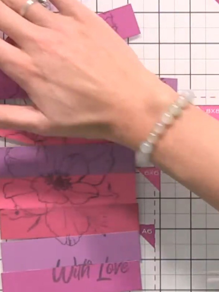Step 5: Adhere your finished ombré piece to a card blank to complete your card. Position it centrally on the card fron