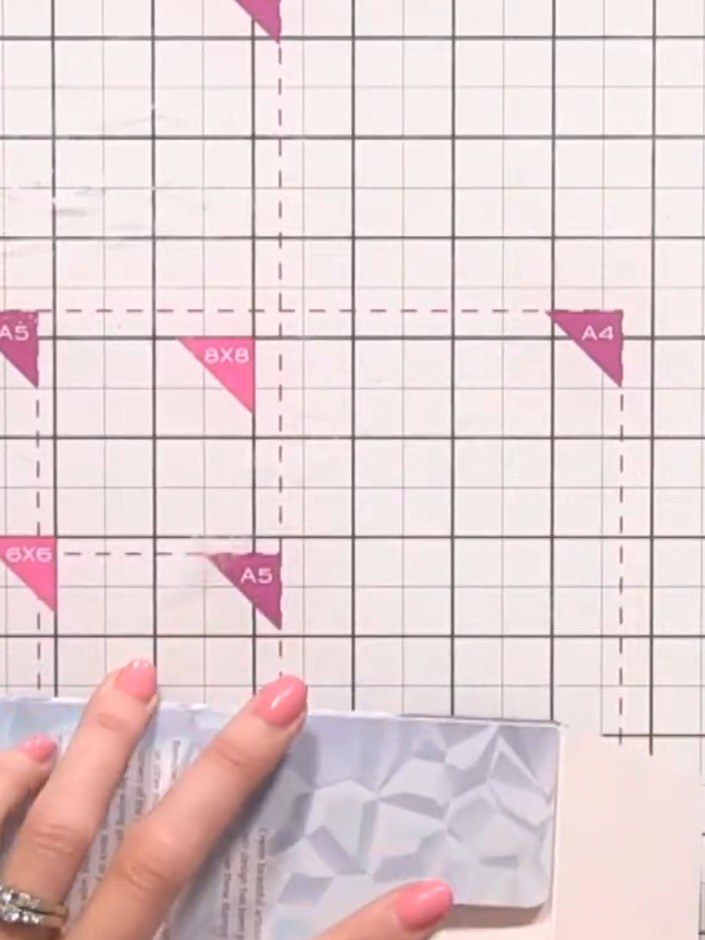 Step 2: Apply the layering stencils over your stamped image to create the stained glass window framework effect. Posit