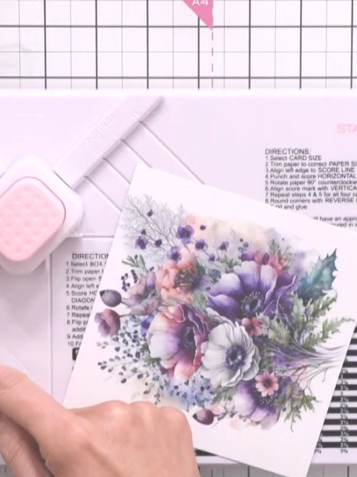 6x6 Envelope from Coloured Card Stock - the finished project
