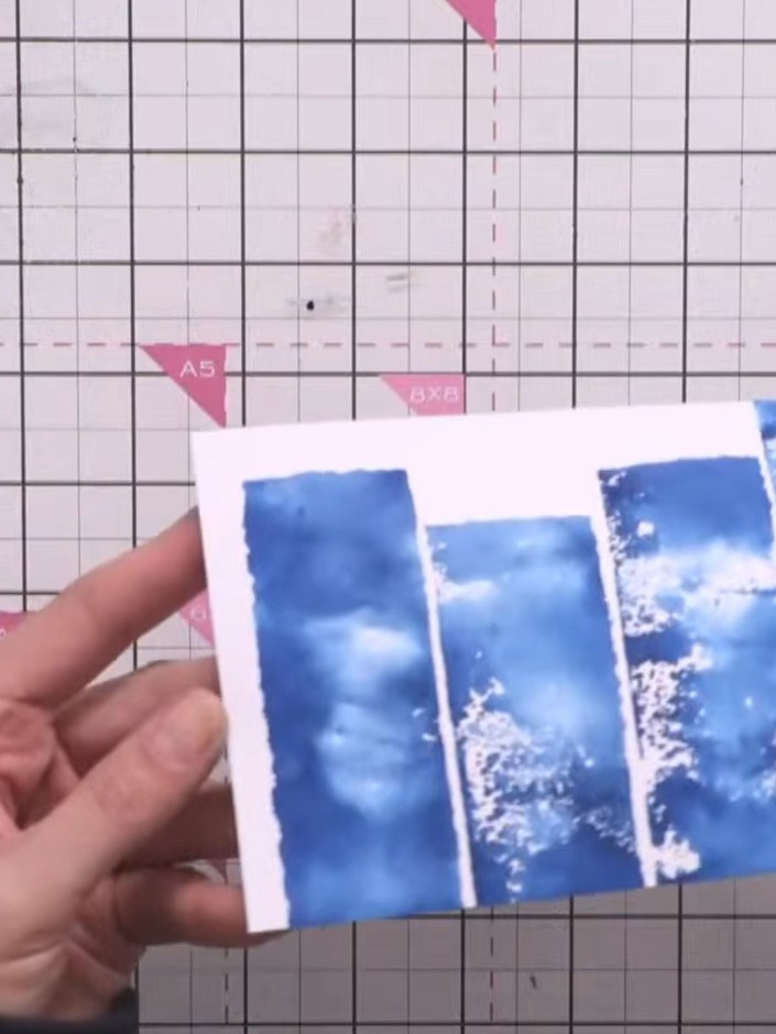 Step 16: Allow all glue to dry completely before your card is finished. Your inky textured background Christmas card is