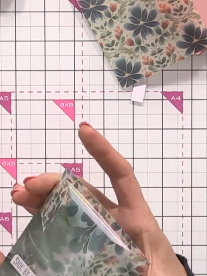 Step 4: Cut a rectangle from white or coordinating card stock to fit within the belly band area using your paper trimm