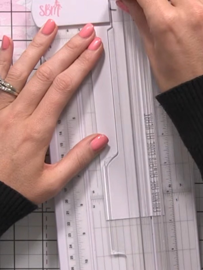 Step 5: Position your vellum overlay on top of the card base. Secure it in place using double-sided tape at the edges.