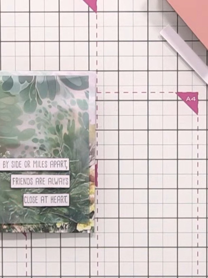 Vellum Overlay Card with Sentiment Strips - the finished project