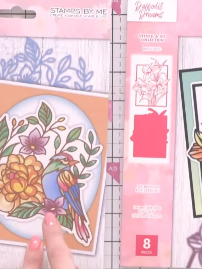 Step 1: Select your layering stencil from the Perfect Petals Stencil & Die Collection. Choose the floral design you wi