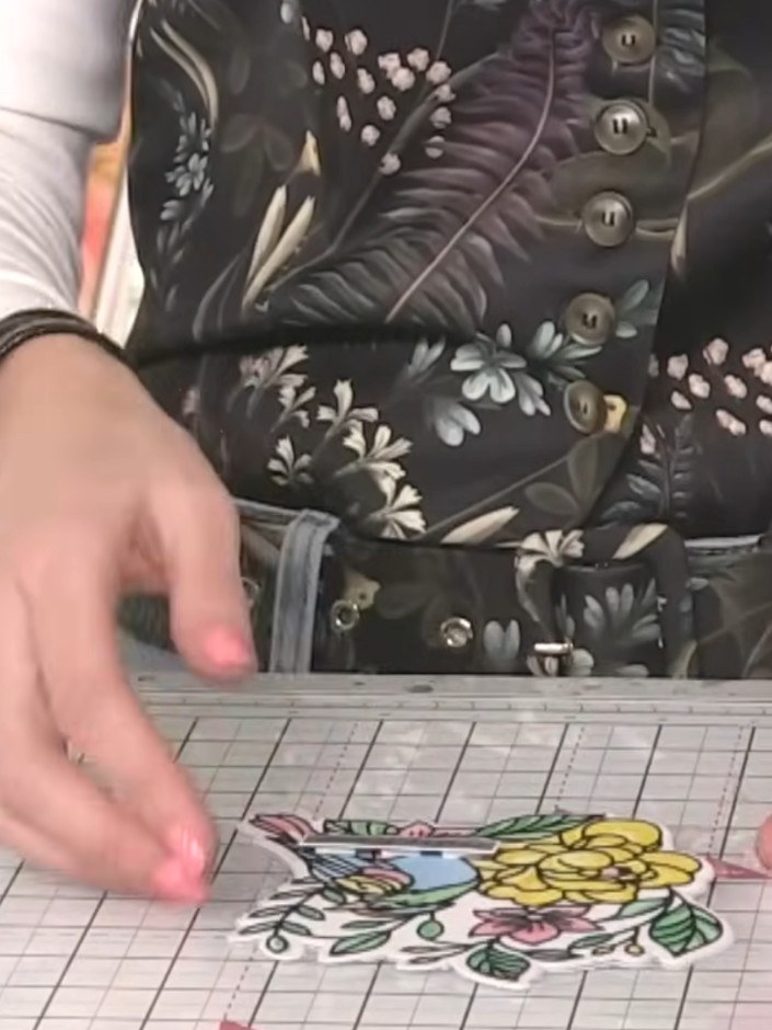 Step 4: Select the coordinating outline die that matches your stamped image from the collection. The bundle includes b
