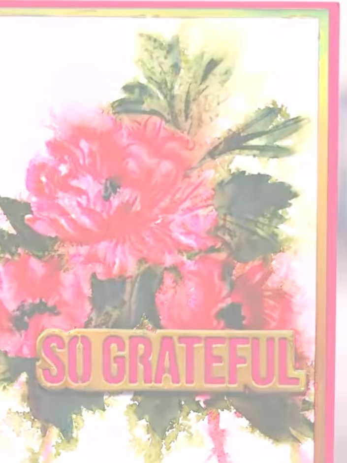 Grateful for You Layered Stencil Card - the finished project