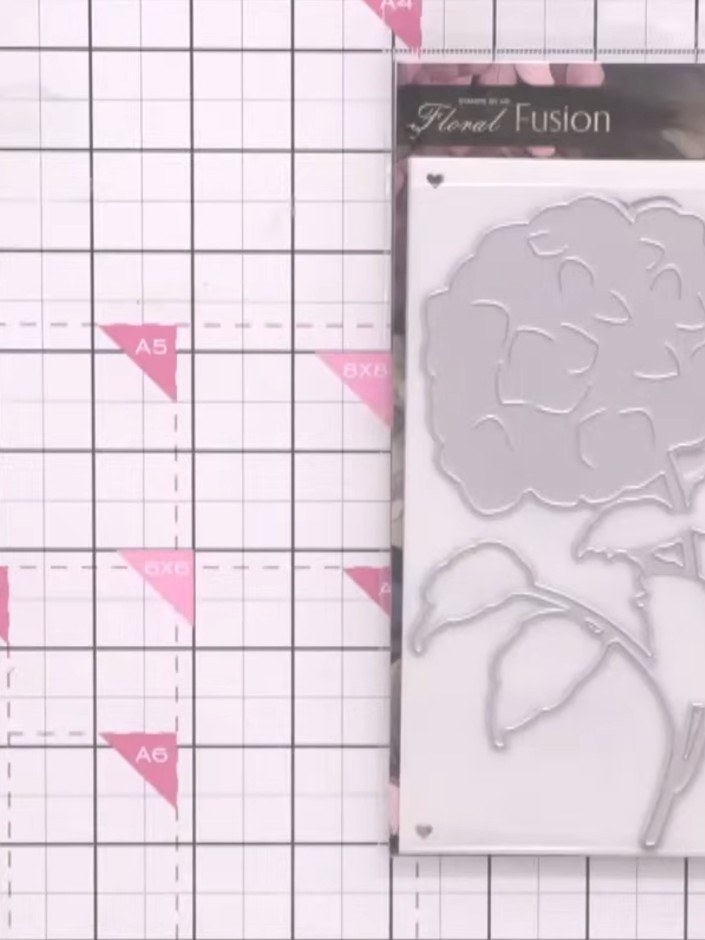 Step 1: Select your layering stencil from the Country Garden Glamour collection. This collection includes luxury paper