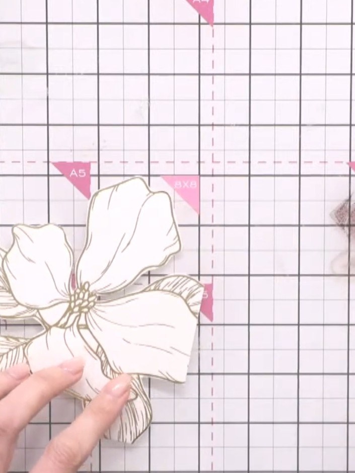 Step 2: Prepare your watercolour palette with a light colour such as Heather. Dampen your brush with clean water ready