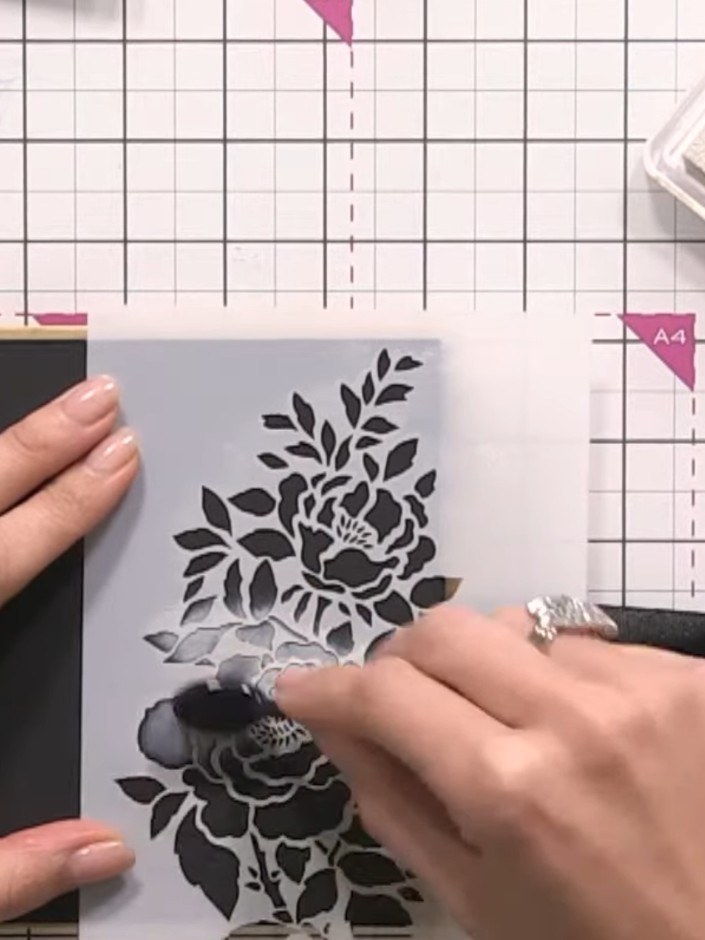 Step 3: Mix a small amount of coloured confetti ink with water on a glass mat to create a diluted paint consistency. U