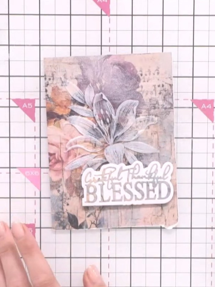 Heart Wreath Layered Card with Sentiment - the finished project