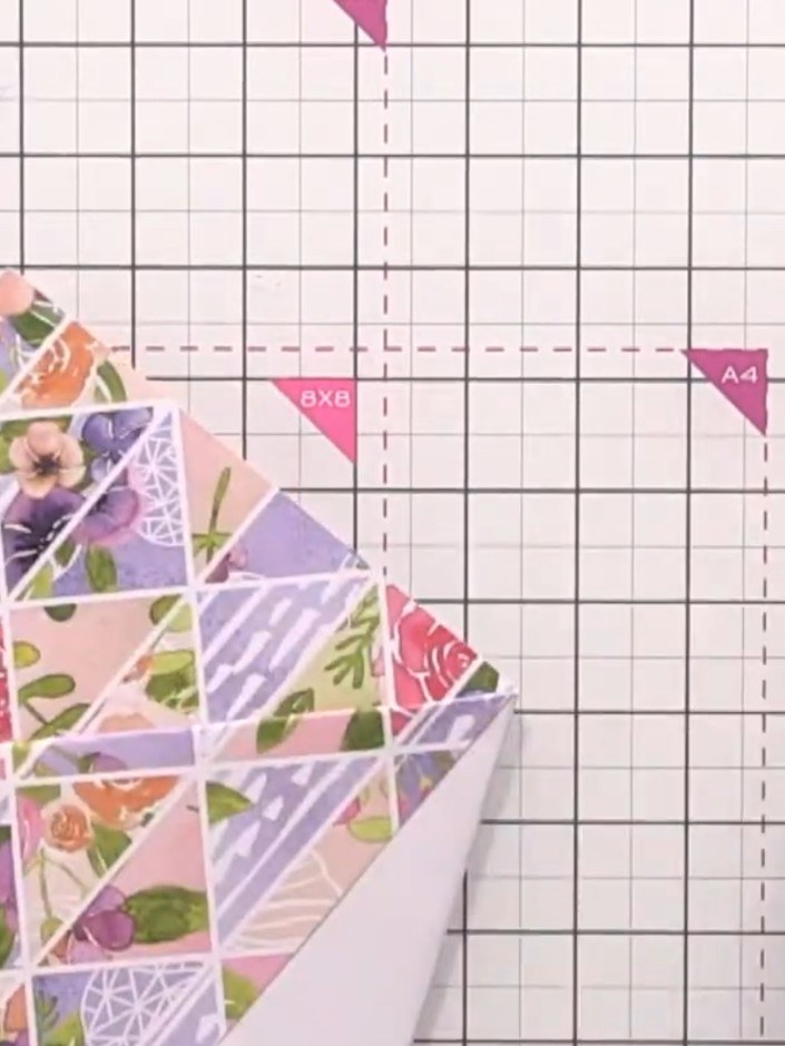 Step 1: Take your chosen square cardstock and fold it following the basic wallet folding technique to create the gift 