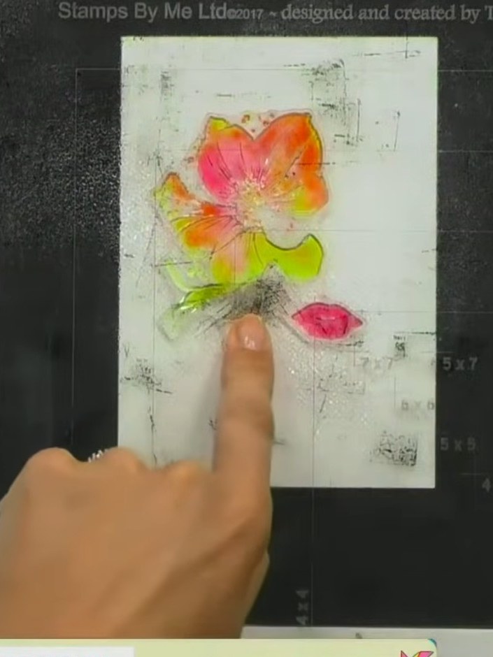 Lamination-Stempelkarte mit Aquarelltechnik - the finished project