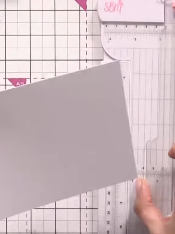 Step 1: Take two plain card blanks of the same size. Score the top card blank down the middle, then fold it in half to