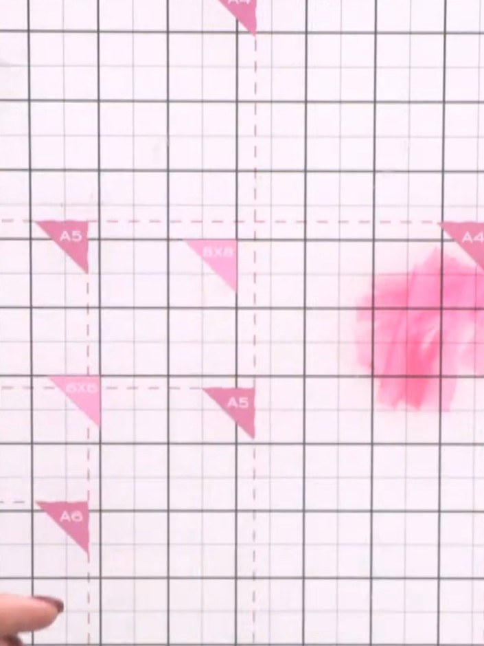 Step 5: Apply pink ink to your card to create a third colour wash. Build up a gradient effect by blending the pink wit