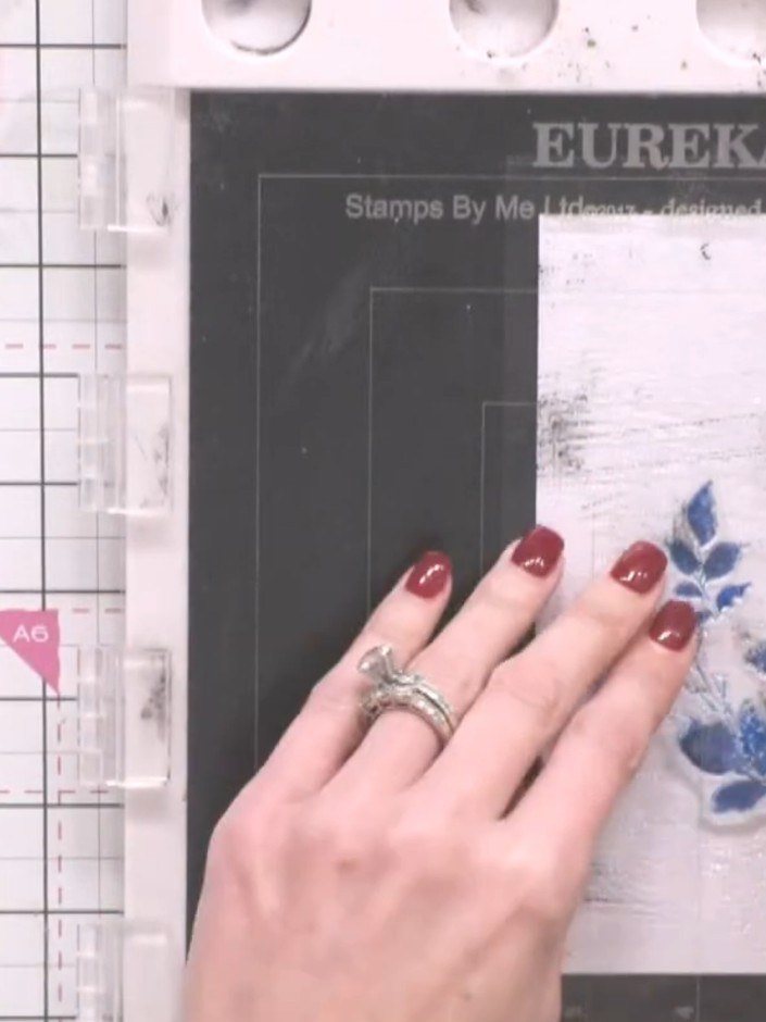 Step 5: Select the detail stamp that matches your chosen floral design from the Eureka 101 stamp set. This will be use