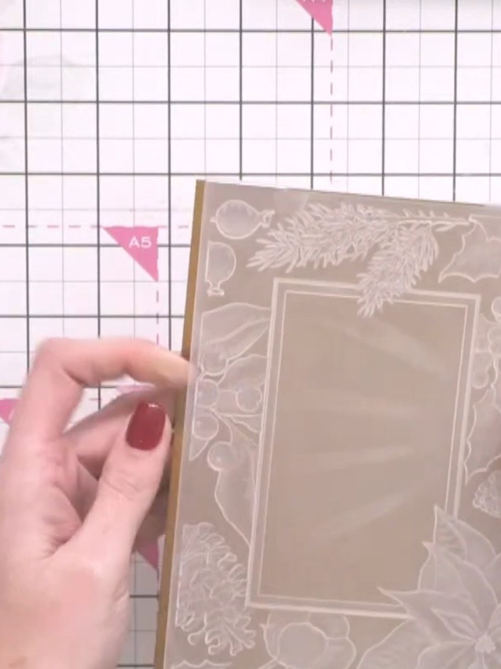 Step 1: Select a piece of gold mirror board from your collection. The gold mirror board has a classic metallic finish 