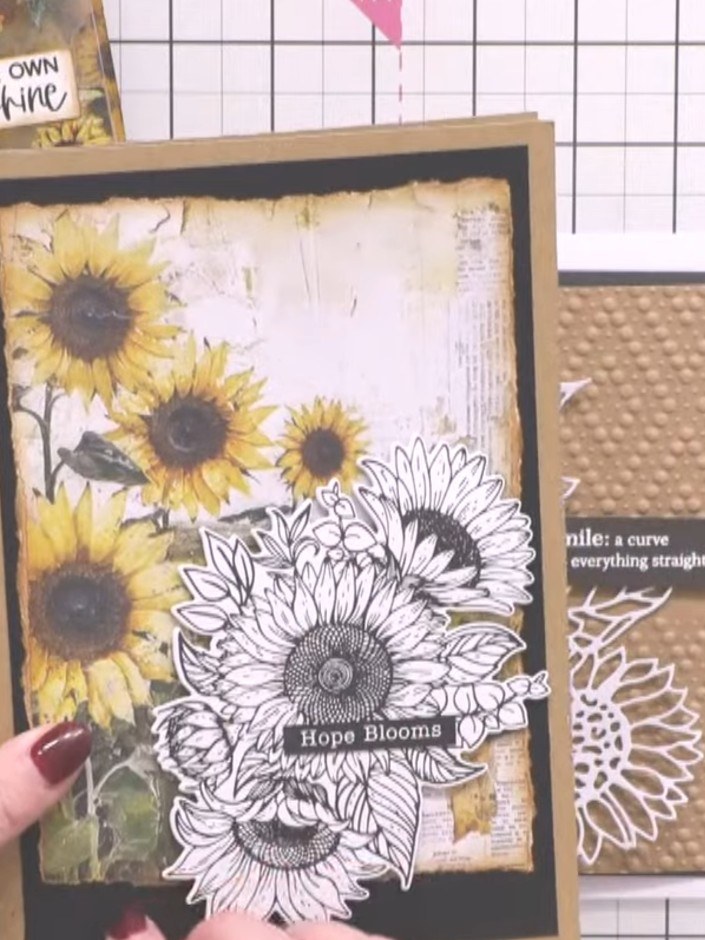 Embossing Folder Border Strip Card - the finished project