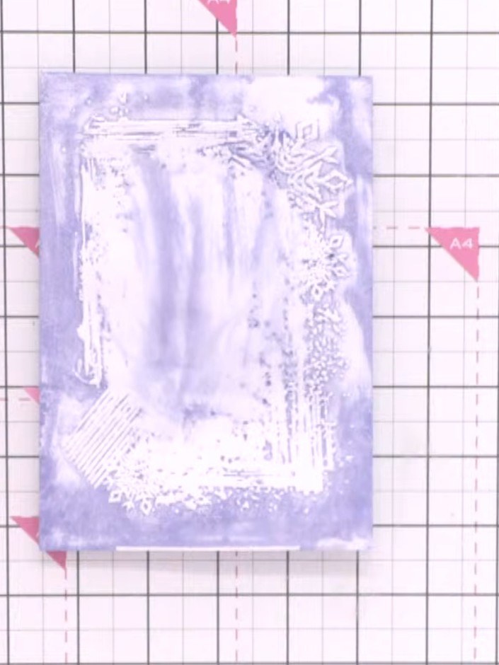 Step 11: Mount the completed ice skate boot onto your chosen background card. You can use an embossed card base or patt