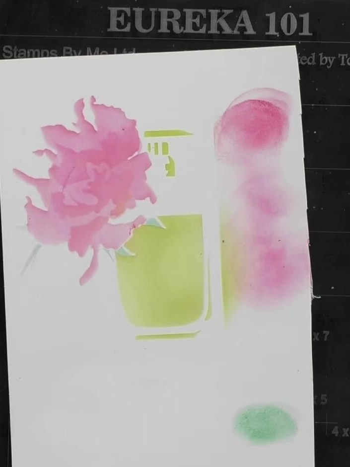 Step 6: Die-cut the stamped design using your die-cutting machine. Place the stamped image on the cutting platform wit
