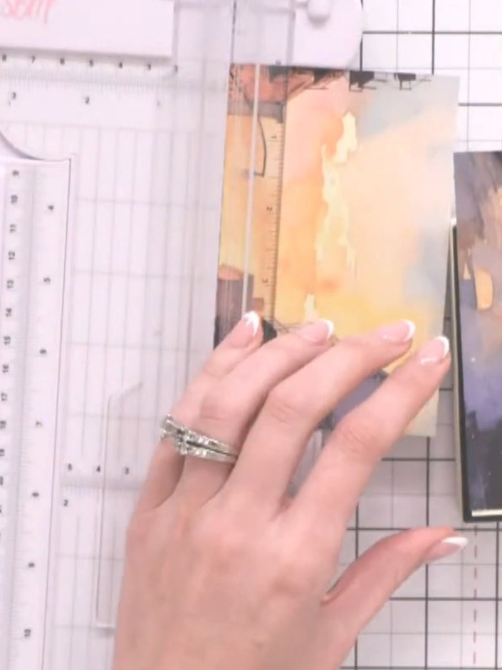 Step 1: Select a focal point design from your Great Outdoors paper. Mark the desired area lightly with a pen or pencil