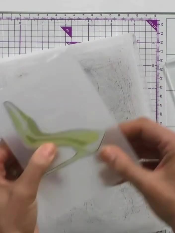 Step 7: Run the shoe through the die-cutting machine with the embossing folder to add three-dimensional texture and st