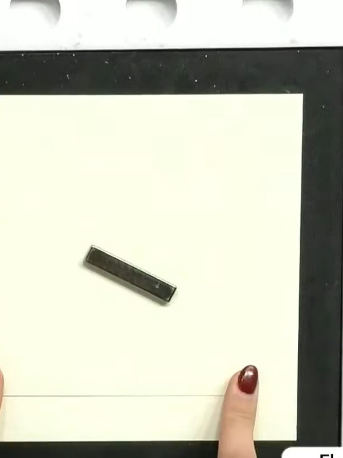 Step 1: Take a cream card blank and position a white card panel horizontally across the lower portion of the card fron