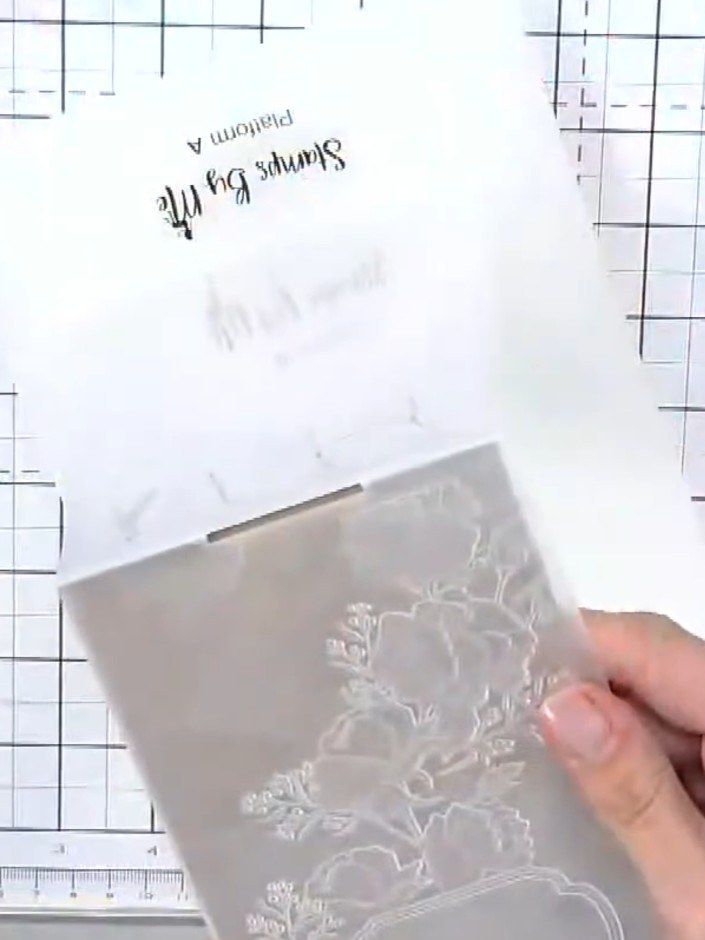 Step 7: Allow the embossed card to dry completely. The white ink will create a soft halo effect around the embossed de