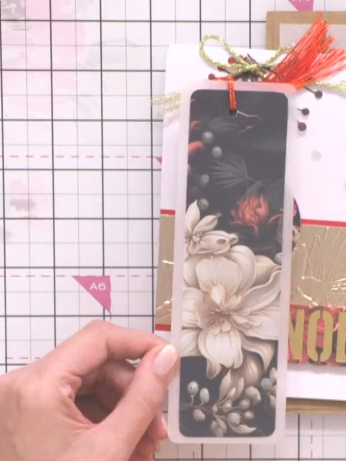 Step 3: Layer your bauble cut-outs onto mirror board or sparkly card stock to add dimension and sparkle to your design
