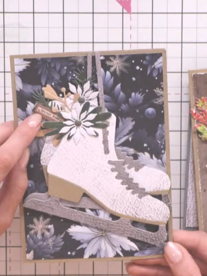 Twinkling Toes Leather Boot 3D Card - the finished project