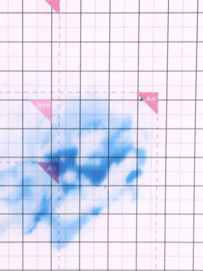 Step 12: Allow the watercoloured card to dry completely before using it as a background or cutting it into individual p