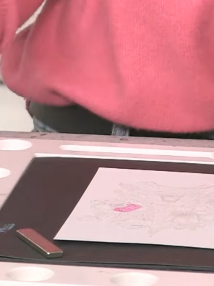 Step 8: Allow the card to dry completely to reveal the final tone-on-tone watercolour effect. The subtle pink floral d