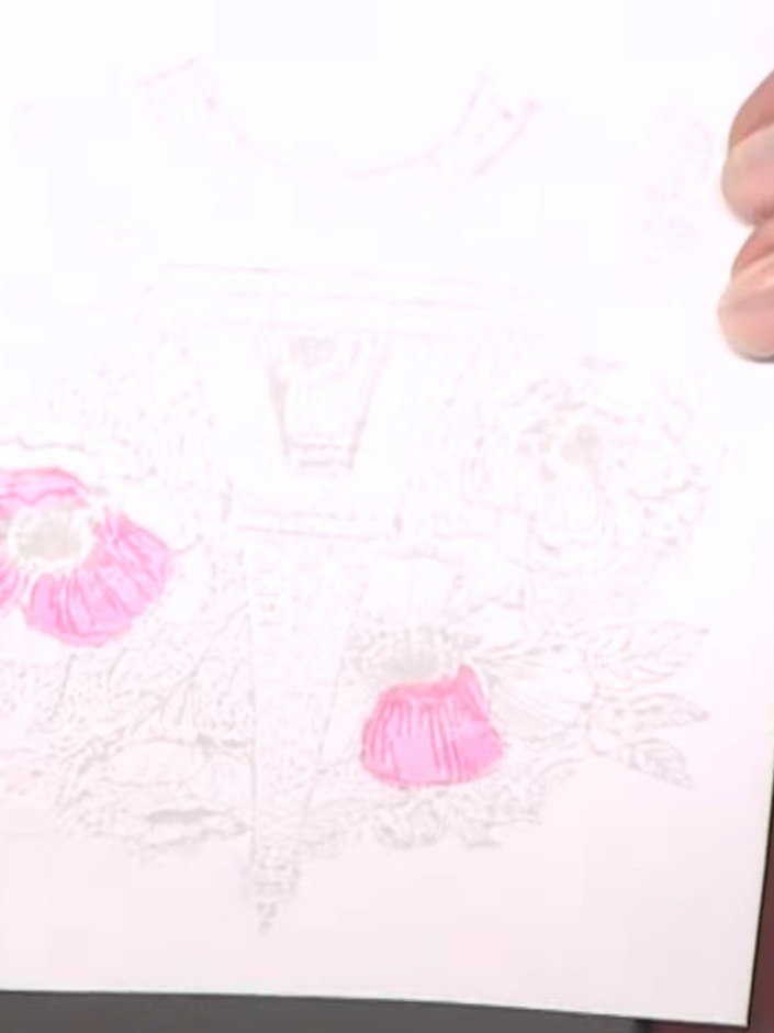 No-Line Watercolour Flower Demonstration - the finished project