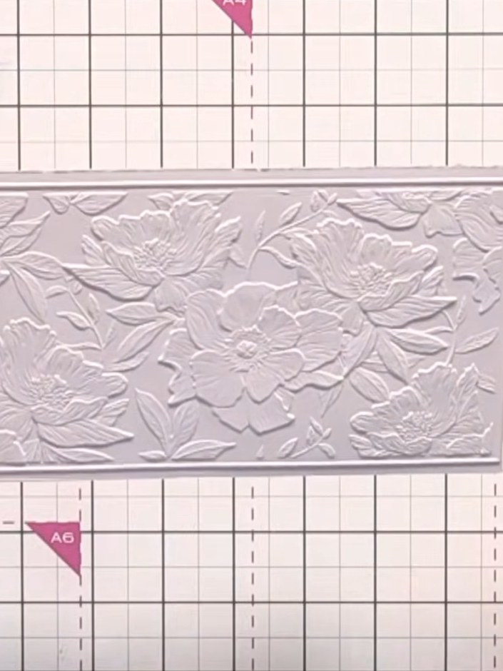 White Embossed Card with Gilding Wax - the finished project