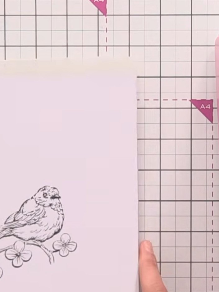 Step 6: If desired, carefully cut around the bird stamp to separate it from the branch, creating a standalone element 