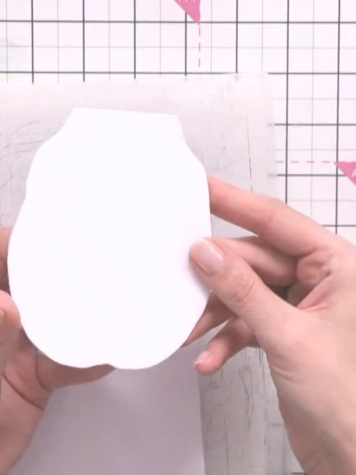 Step 3: Cut a second complete leaf shape from white card stock using the same die.