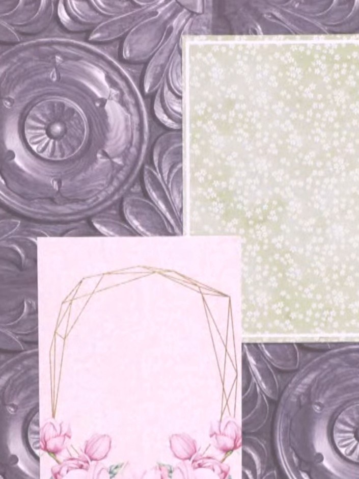Step 4: Arrange the toppers on your scrapbook page without adhering them, playing with different placements to find th