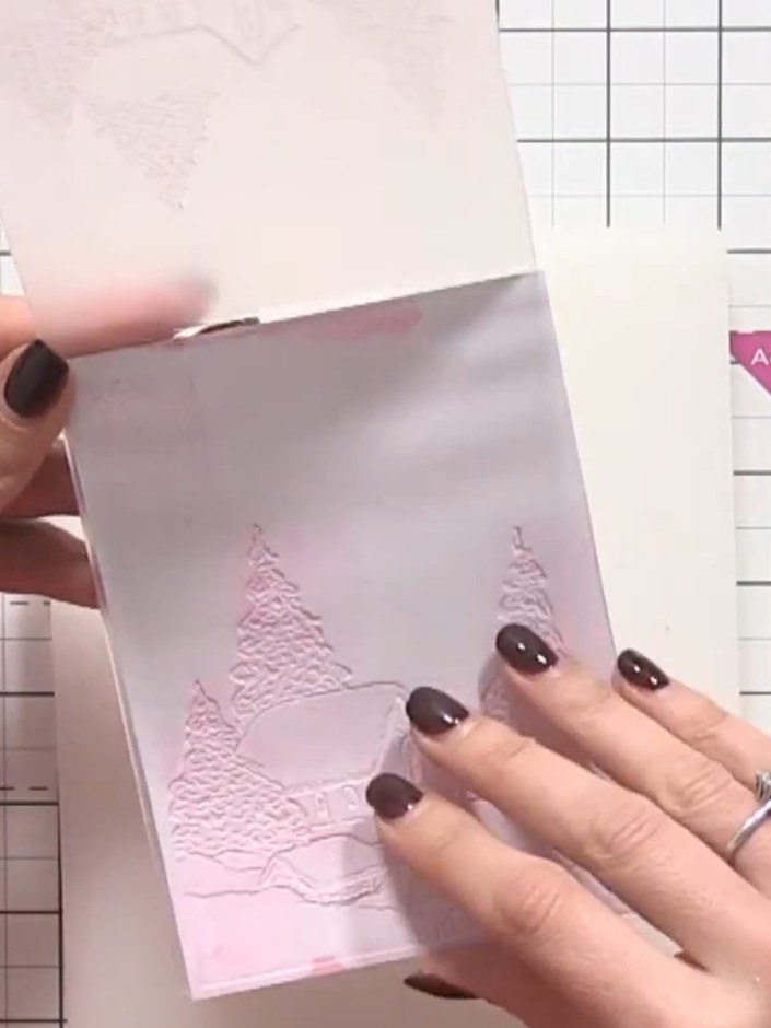 Step 9: Use dark ink to edge the entire card, ensuring no white paper shows through at the edges.