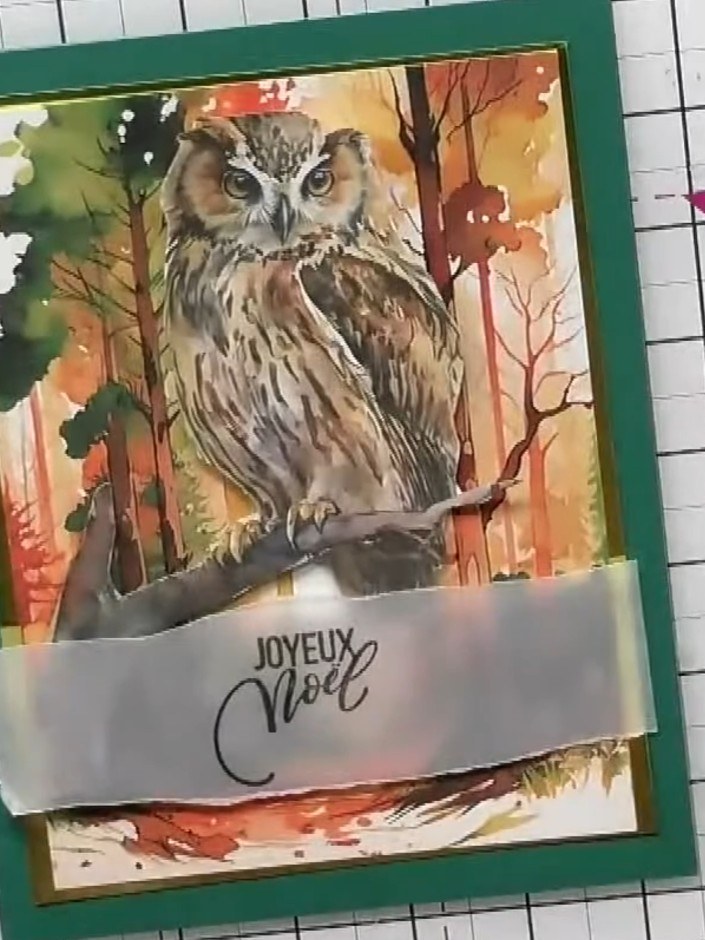 Quick Paper-Based Woodland Wildlife Card - the finished project