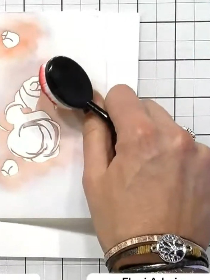 Step 7: Use the coordinating die to cut out your finished design for a clean edge. Position the die over the painted p