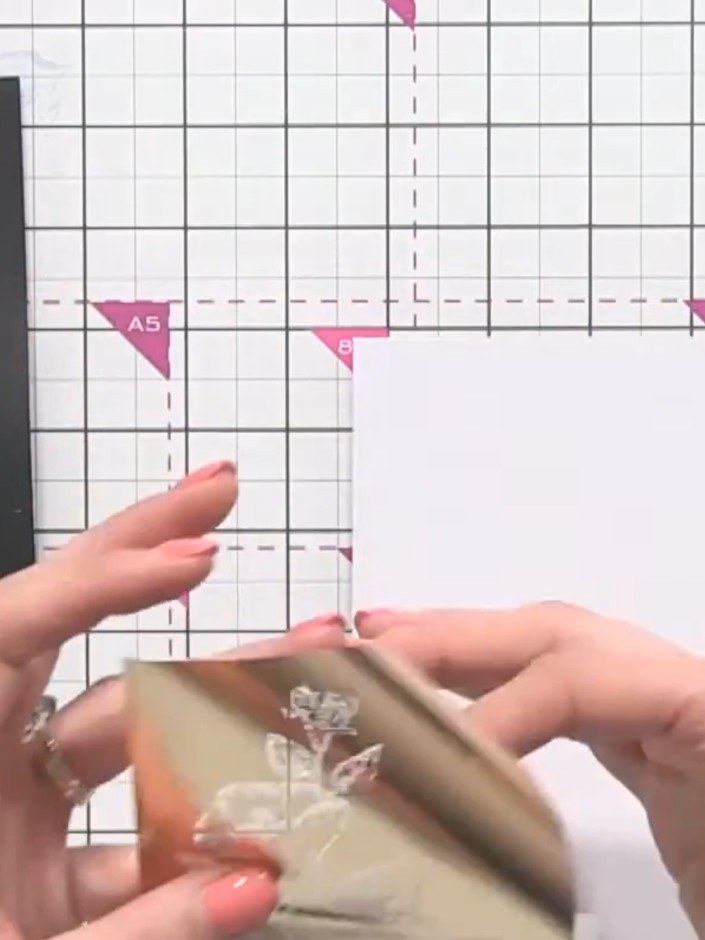 Step 10: Use an eraser to gently remove any foil that has transferred outside your stamped design. Work carefully to cl