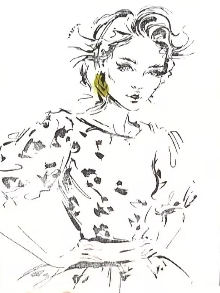 Step 1: Stamp the Still Fabulous dolly image onto white card stock using black ink.