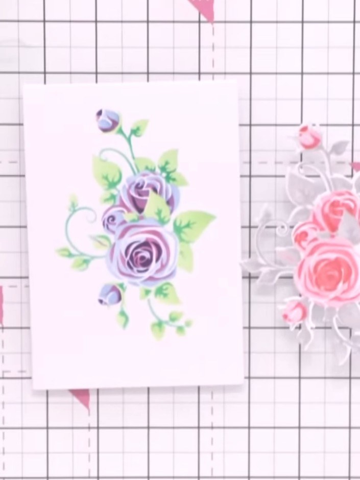 Five-Layer Rose with Stencil System - the finished project