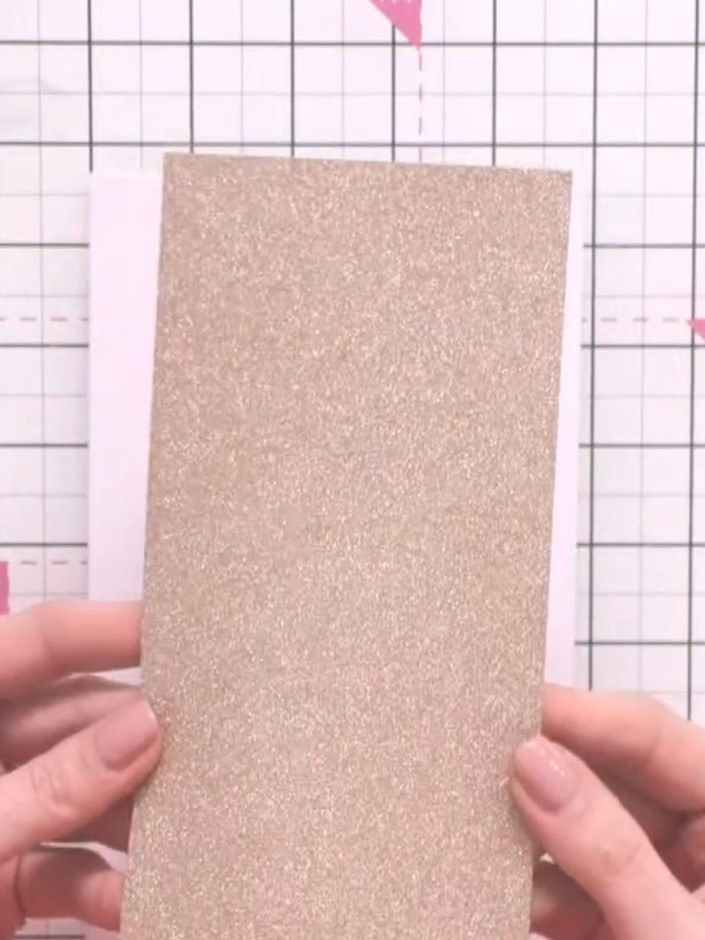 Step 1: Take a slimline card blank (approximately A6 size) and trim it down slightly to create a slimline format. Use 