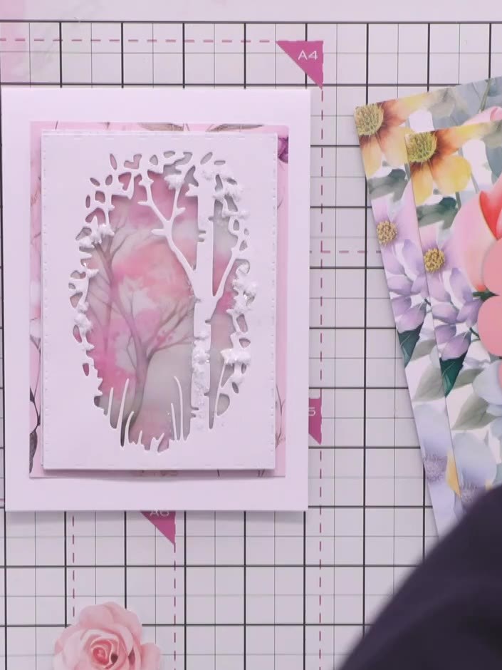 Step 4: Apply the included dyes through each layering stencil to build up dimension and detail in the magnolia flower 