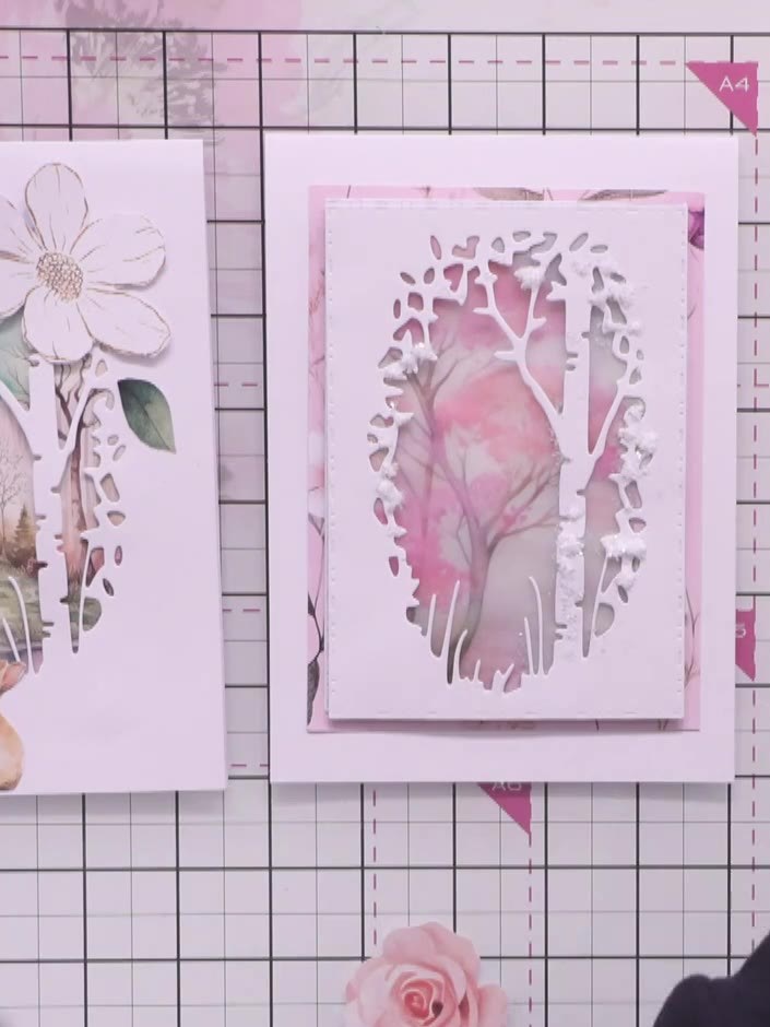 Magnolia Dreams Square Stencil and Dye Card - the finished project
