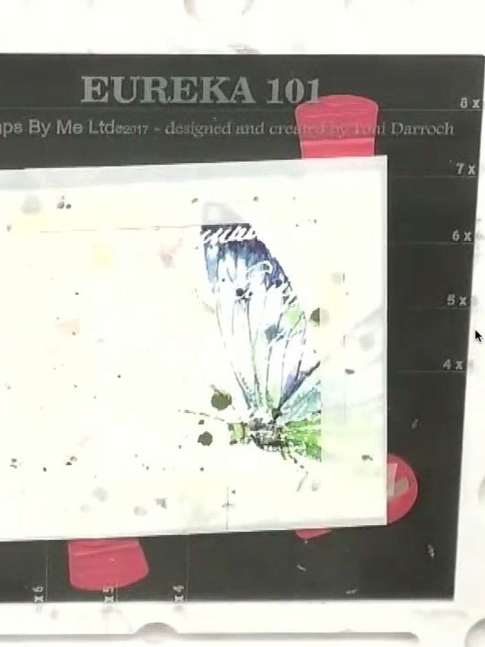 Step 1: Tape two nested aperture stencils together to create a thicker frame. Secure them with low-tack tape from the 