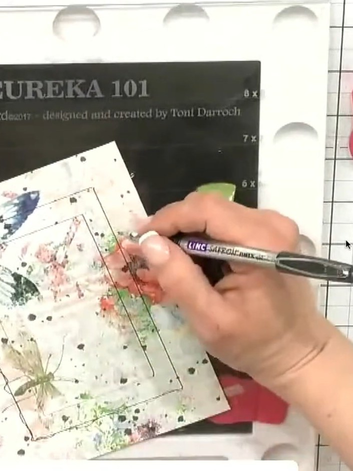 Step 5: Draw a drop line border by positioning your pen slightly lower than the original line as you move across the f