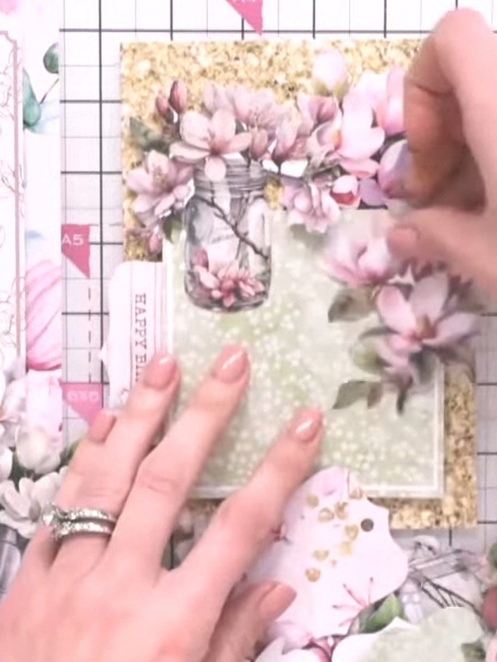 Step 9: Add final embellishments to enhance your card. Consider using sparkle pens or additional decorative elements t