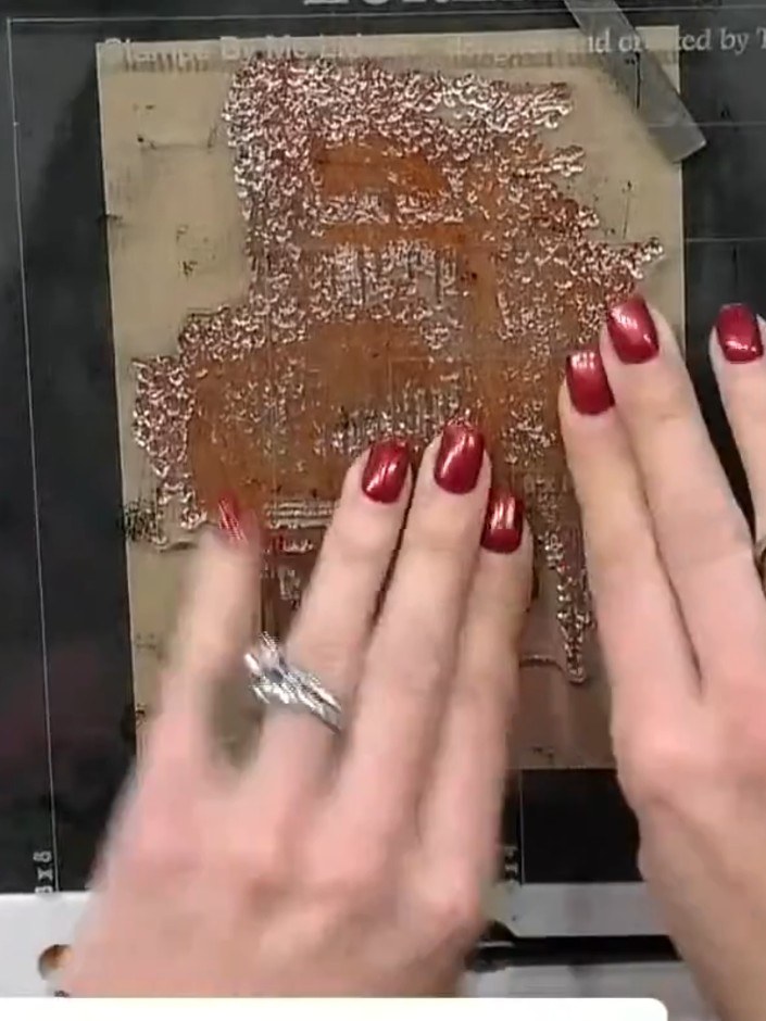 Step 3: Lightly spray the stamped image with water using a spray bottle. This will create a watercolour effect and sof