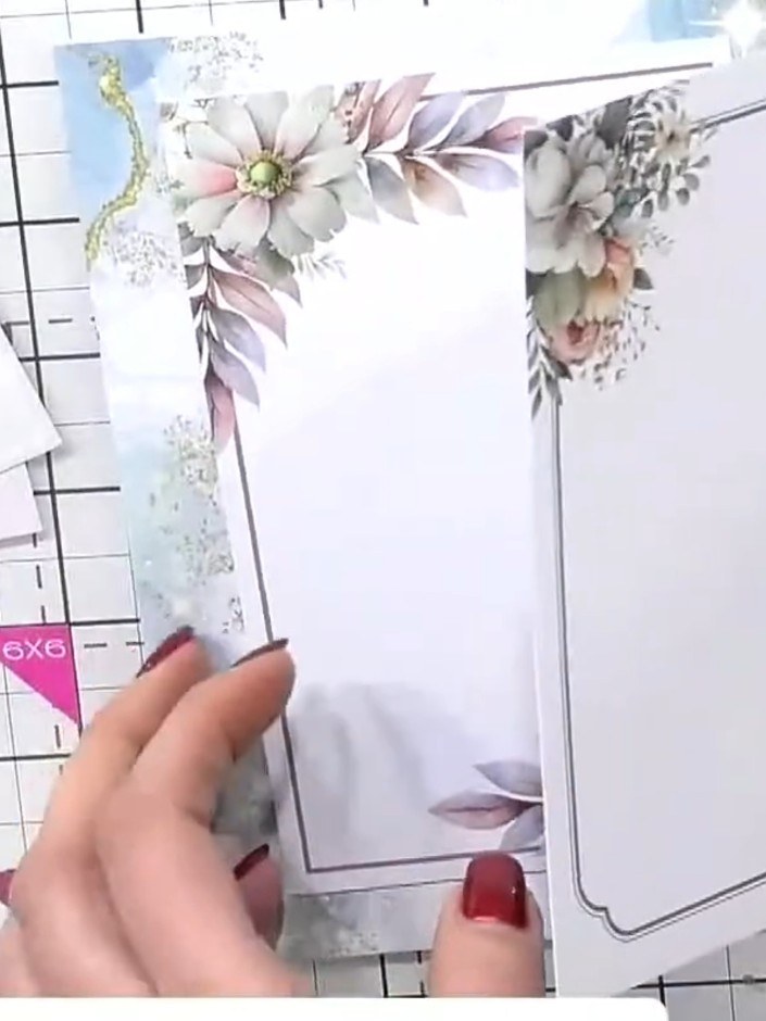 Step 2: Select a topper from the collection that coordinates with your card blank. Choose one with complementary colou